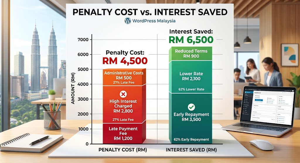 calculating home loan refinance lock-in penalty Malaysia savings